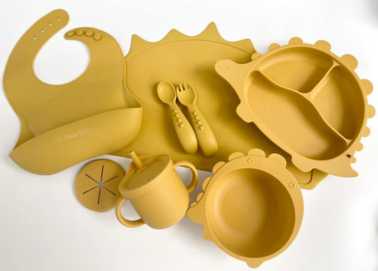 Dino Silicone Weaning Set