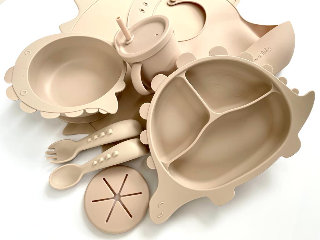 Dino Silicone Weaning Set
